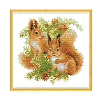 Joy Sunday Two Squirrels Pattens Cross Stitch Kits for Embroidery Kit,14CT 11CT,DMC,DIY Needlewrok,canvas,Cotton Thread Painting
Joy Sunday Two Squirrels Pattens Cross Stitch Kits for Embroidery Kit,14CT 11CT,DMC,DIY Needlewrok,canvas,Cotton Thread Painting