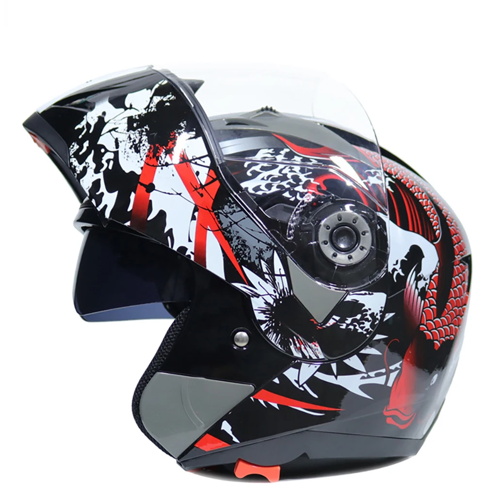 2020 New Flip Up Motorcycle Helmet Motorbike Modular Dual Lens Motocross Moto Helmet Crash Full Face Helmets Casco Moto Casque
2020 New Flip Up Motorcycle Helmet Motorbike Modular Dual Lens Motocross Moto Helmet Crash Full Face Helmets Casco Moto Casque