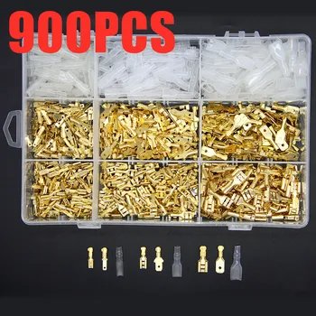 900Pcs/Set Insulated Electrical Wire Crimp Terminals 2.8/4.8/6.3mm Spade Connectors Assortment Kit with Box
900Pcs/Set Insulated Electrical Wire Crimp Terminals 2.8/4.8/6.3mm Spade Connectors Assortment Kit with Box