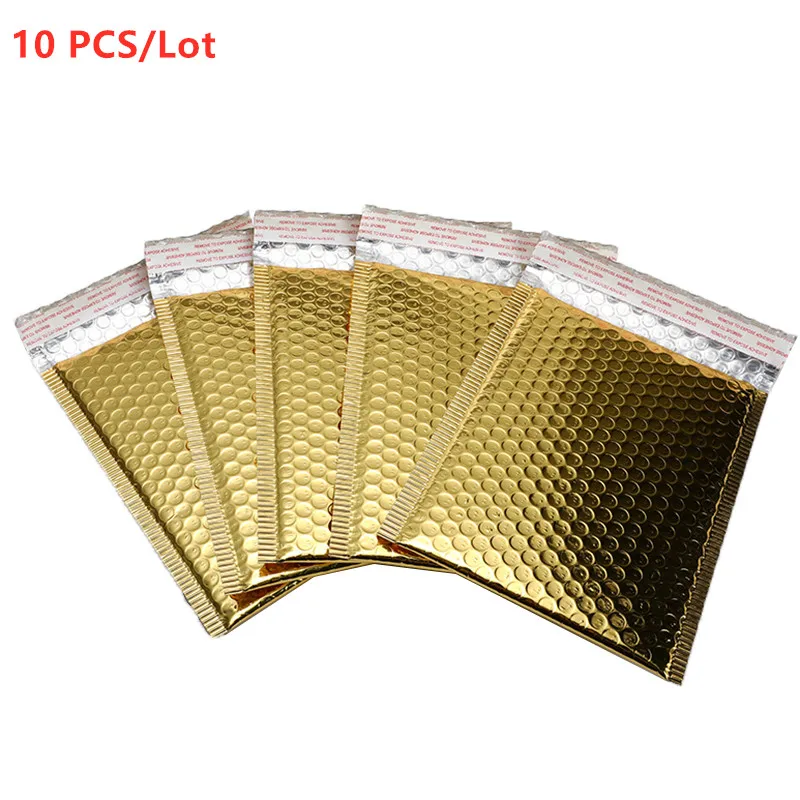 10 PCS/Lot Different Specifications Gold Plating Paper Bubble Envelopes Bags Mailers Padded Shipping Envelope Bubble Mailing Ba
10 PCS/Lot Different Specifications Gold Plating Paper Bubble Envelopes Bags Mailers Padded Shipping Envelope Bubble Mailing Ba