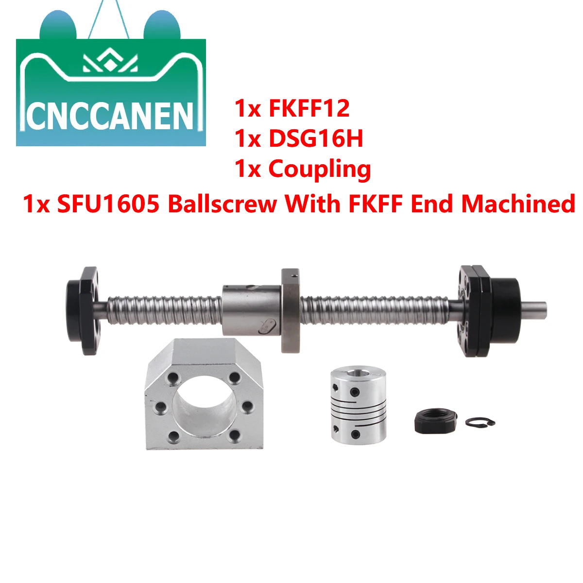 Ballscew SFU1605-150mm~1500mm C7 Ball Screw With Single Ball Nut FK/FF12 End Machined CNC & Ballnut Housing & Coupler & FK/FF12
Ballscew SFU1605-150mm~1500mm C7 Ball Screw With Single Ball Nut FK/FF12 End Machined CNC & Ballnut Housing & Coupler & FK/FF12