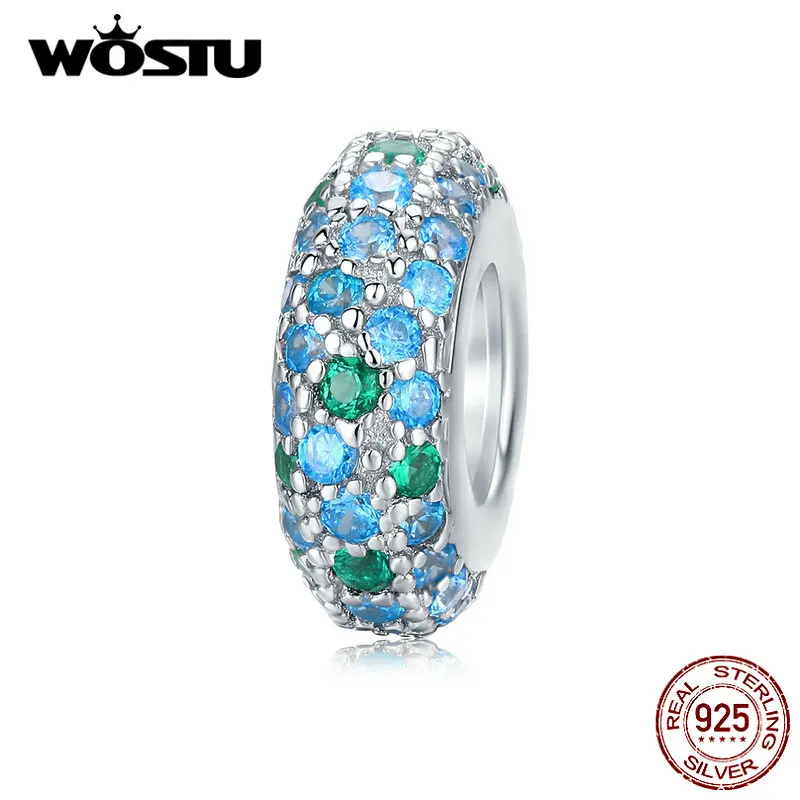 WOSTU 100% 925 Sterling Silver Bicolor Zirconia Stopper Silicone Spacer Beads Fit Original Bracelet & Bangle DIY Jewelry BNC119
WOSTU 100% 925 Sterling Silver Bicolor Zirconia Stopper Silicone Spacer Beads Fit Original Bracelet & Bangle DIY Jewelry BNC119