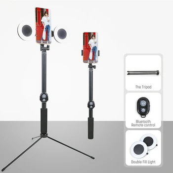 Wireless Bluetooth Selfie Stick Selfie LED Ring Light Foldable 1.7M Tripod Monopod with Remote Control For iPhone IOS Android
Wireless Bluetooth Selfie Stick Selfie LED Ring Light Foldable 1.7M Tripod Monopod with Remote Control For iPhone IOS Android