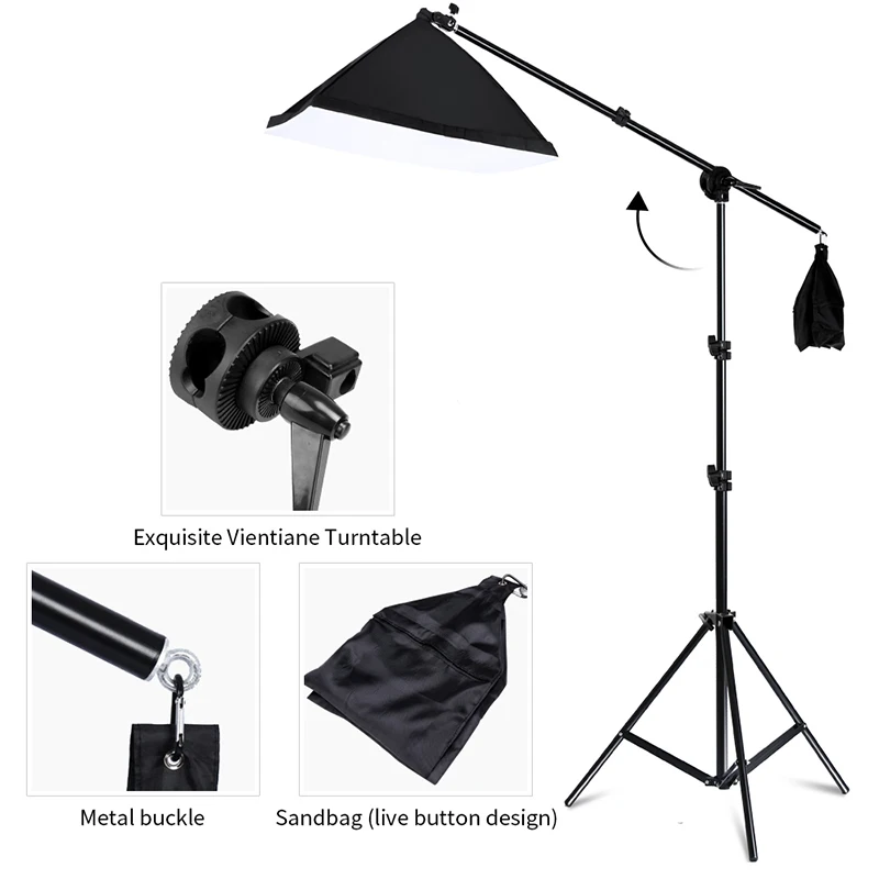 20W LED Continuous Lighting Studio Kit Boom Arm Softbox for Photography Lighting and Photo Vedio Shooting
20W LED Continuous Lighting Studio Kit Boom Arm Softbox for Photography Lighting and Photo Vedio Shooting