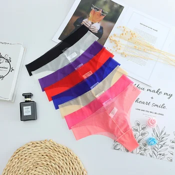 One-piece Ultra-thin Ladies Panties Thong Women Mesh No Trace Sexy Solid Color Low Waist G-String For Women
One-piece Ultra-thin Ladies Panties Thong Women Mesh No Trace Sexy Solid Color Low Waist G-String For Women