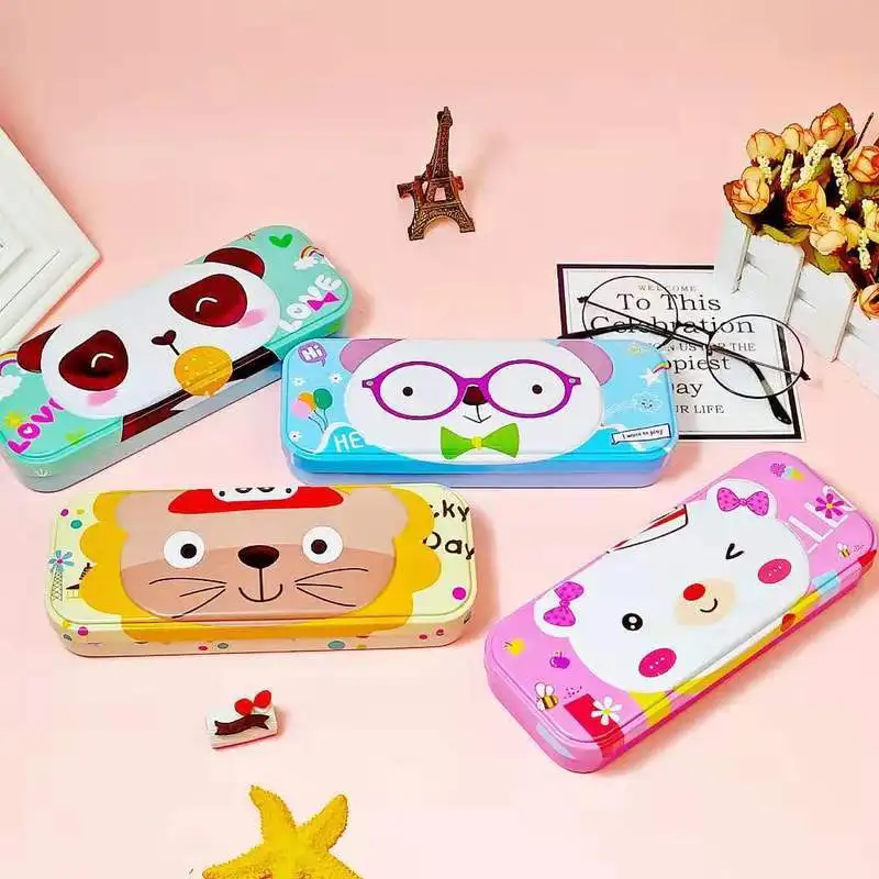 Cartoon Animal Pencil Case Metal Double Layer Large Capacity Iron Tinplate Pencil Box Students Gift Stationery Box for Girls Boy
Cartoon Animal Pencil Case Metal Double Layer Large Capacity Iron Tinplate Pencil Box Students Gift Stationery Box for Girls Boy