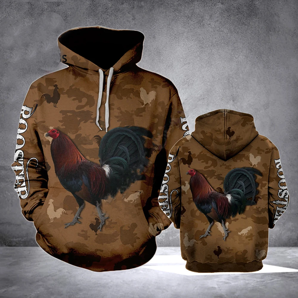 Man's Hoodie Camo Animals Rooster Autumn Pullover New Fashion Tracksuit 3D Print Casual Hoodies
Man's Hoodie Camo Animals Rooster Autumn Pullover New Fashion Tracksuit 3D Print Casual Hoodies