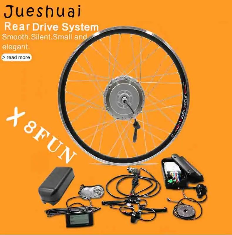 Clearance 36W 500W bafang electric bicycle conversion kit 30-50km/h ebike brushless gear hub motor led/lcd/s900/s6 display without battery 0