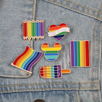 High quality Pride Rainbow Flags Brooch Intersex Enamel Pins Cute Heart Gay Brooches Badge Denim Jackets Jewelry for Kids Women 
High quality Pride Rainbow Flags Brooch Intersex Enamel Pins Cute Heart Gay Brooches Badge Denim Jackets Jewelry for Kids Women