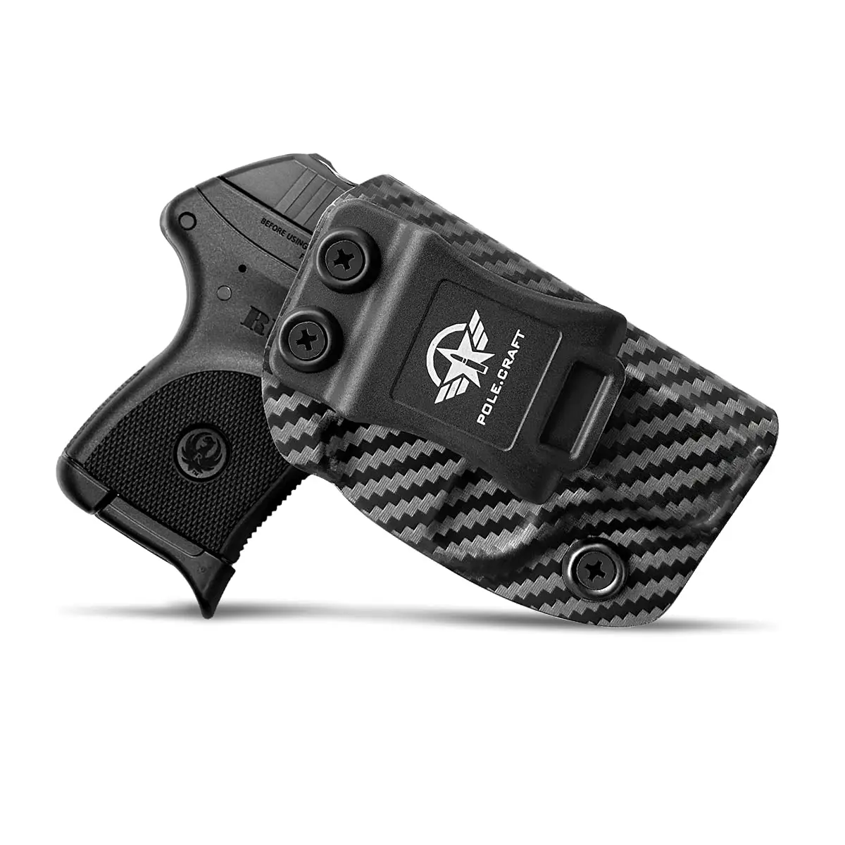Ruger LCP 380 Holster, Carbon Fiber Kydex Holster IWB for Ruger LCP 380 Concealed Carry - Inside Waistband Concealed Holster
Ruger LCP 380 Holster, Carbon Fiber Kydex Holster IWB for Ruger LCP 380 Concealed Carry - Inside Waistband Concealed Holster
