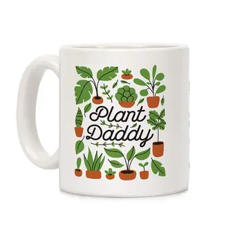 Plant Daddy White 11 Ounce Ceramic Coffee Mug 
Plant Daddy White 11 Ounce Ceramic Coffee Mug