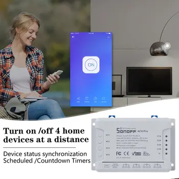 4CH PRO R2 4 Channel Din Rail Mounting WiFI Switch Smart Home Automation Module On/Off Wireless Timer Diy Smart Light Switch
4CH PRO R2 4 Channel Din Rail Mounting WiFI Switch Smart Home Automation Module On/Off Wireless Timer Diy Smart Light Switch