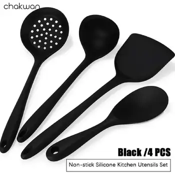 Set of 4pcs Non-stick Silicone Spatula Turner Slotted Spoon Soup Ladle Scoop Rice Paddle Kitchen Utensils
Set of 4pcs Non-stick Silicone Spatula Turner Slotted Spoon Soup Ladle Scoop Rice Paddle Kitchen Utensils