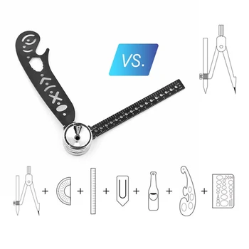 1PC Multifunctional Magnetic Scale Drawing Ruler Wrenches Straight Curved Scale Ruler Compasses Protractor Design Measuring Tool
1PC Multifunctional Magnetic Scale Drawing Ruler Wrenches Straight Curved Scale Ruler Compasses Protractor Design Measuring Tool