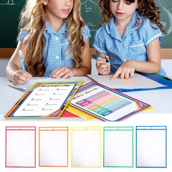 10PCS Reusable Dry Erase Pockets Erasable Hanging Document Bag Transparent Write and Wipe Drawing Board for Teaching Kid Pastels
10PCS Reusable Dry Erase Pockets Erasable Hanging Document Bag Transparent Write and Wipe Drawing Board for Teaching Kid Pastels