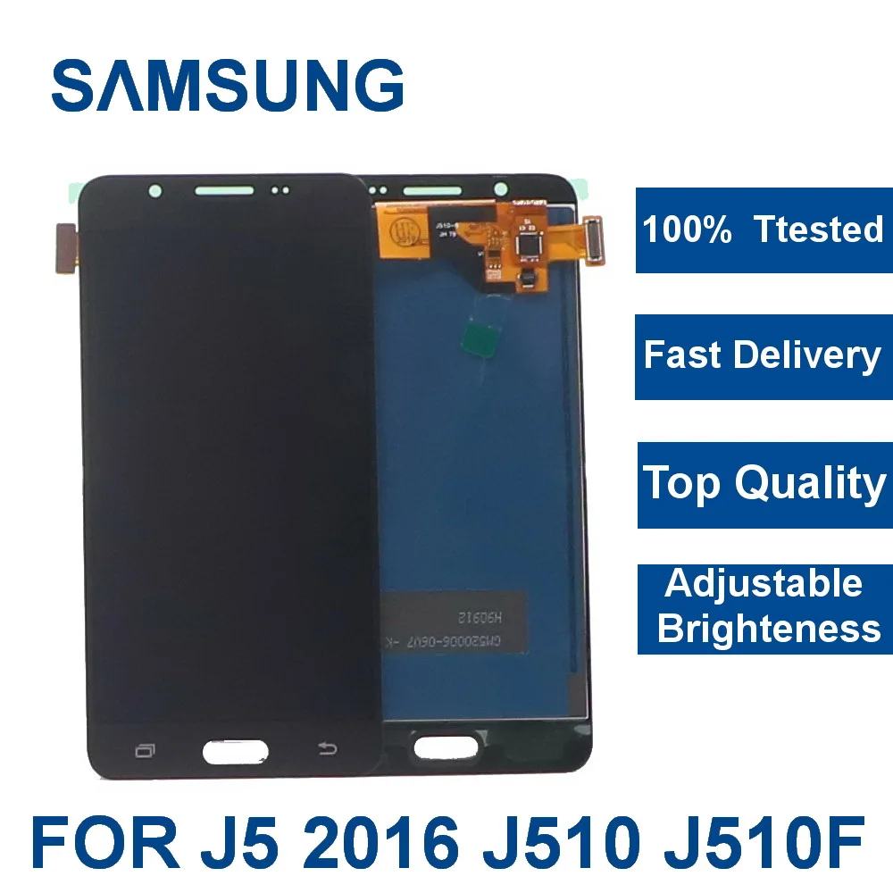 

100%Tested For Samsung Galaxy J5 2016 J510 J510FN J510F J510M J510H /DS LCD Display Touch Screen Digitizer Assembly With frame