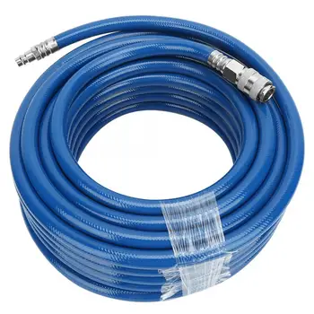 15M PVC Hose Flexible Pneumatic with Quick Connector for Air Compressor Tools Accessory - Blue 
15M PVC Hose Flexible Pneumatic with Quick Connector for Air Compressor Tools Accessory - Blue