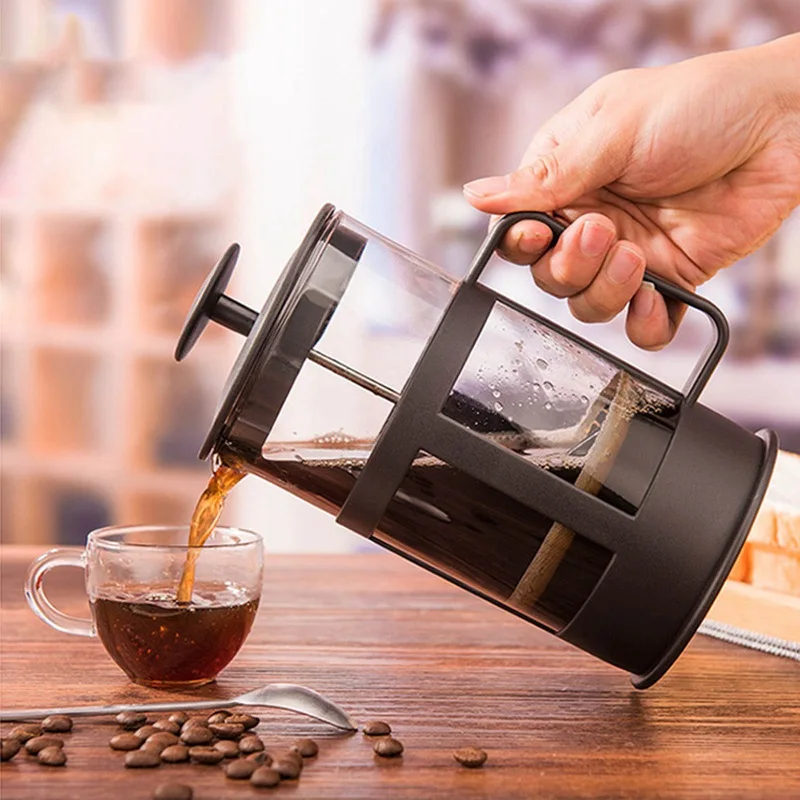 Glass Press for Coffee Maker Filtration System Coffee Press Thickened Borosilicate Glass with Heat Resistant Handle
Glass Press for Coffee Maker Filtration System Coffee Press Thickened Borosilicate Glass with Heat Resistant Handle