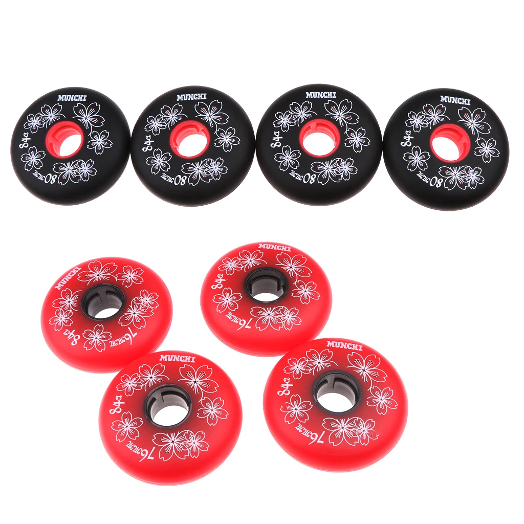 8 Pieces Inline Roller Skate Skating Replacement Wheel 84A 76mm 80mm 8 Pieces Inline Roller Skate Skating Replacement Wheel 84A 76mm 80mm