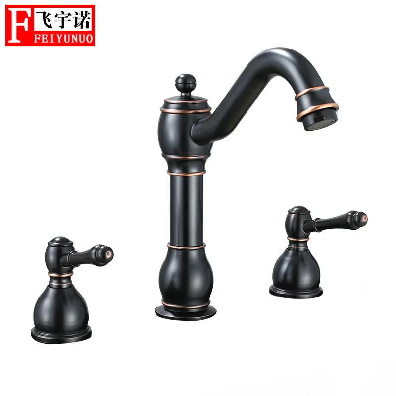 Copper Split Type Three-piece Set Tap Wholesale New Style Toilet 3-hole Leading Black And White With Pattern Split Type Basin Fa
Copper Split Type Three-piece Set Tap Wholesale New Style Toilet 3-hole Leading Black And White With Pattern Split Type Basin Fa