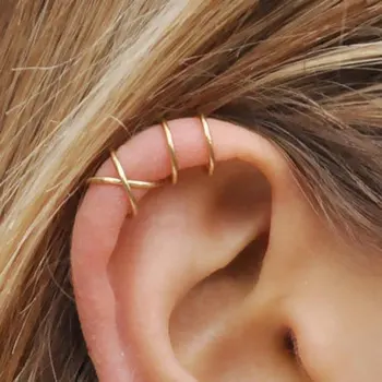 Lumina's 2020 Hot Selling 5pcs/set Gold Color U-Shaped Ear Cuffs Clip Earrings for Women No Piercing Fake Cartilage Earring
Lumina's 2020 Hot Selling 5pcs/set Gold Color U-Shaped Ear Cuffs Clip Earrings for Women No Piercing Fake Cartilage Earring