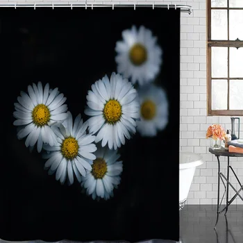 Bathroom Curtain Small Daisy Plant Flower Waterproof Fabric Shower Curtain Home Bathroom Decoration Shower Curtains 
Bathroom Curtain Small Daisy Plant Flower Waterproof Fabric Shower Curtain Home Bathroom Decoration Shower Curtains