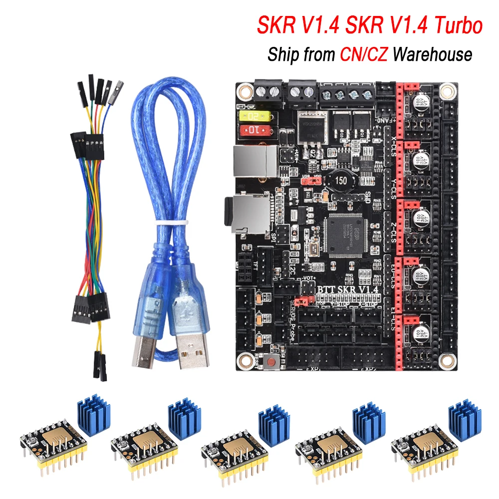 BIGTREETECH BTT SKR V1.4 SKR V1.4 Turbo Control Board Module TMC2209 TMC2208 3D Printer Parts MKS GEN L CR10 Ender 3 Upgrade
BIGTREETECH BTT SKR V1.4 SKR V1.4 Turbo Control Board Module TMC2209 TMC2208 3D Printer Parts MKS GEN L CR10 Ender 3 Upgrade