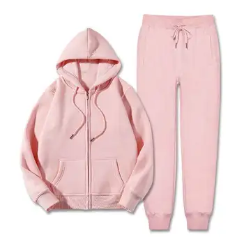 2020 Autumn Women Hoodie And Sports Pants Two Piece Set Causal Cotton Suit Female Korean Loose Solid Tracksuit 
2020 Autumn Women Hoodie And Sports Pants Two Piece Set Causal Cotton Suit Female Korean Loose Solid Tracksuit