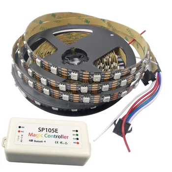 5M WS2813 60LED/M Individual Addressable 5V 5050 RGB LED Strip Non waterproof+SP105E Controller
5M WS2813 60LED/M Individual Addressable 5V 5050 RGB LED Strip Non waterproof+SP105E Controller