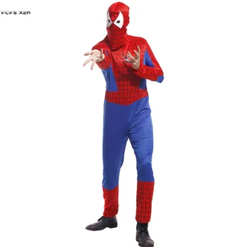 Headgear And Jumpsuits Man Halloween Spiderman Costumes Spider man Cosplay Purim Carnival parade Nightclub Role Play Party dress
Headgear And Jumpsuits Man Halloween Spiderman Costumes Spider man Cosplay Purim Carnival parade Nightclub Role Play Party dress