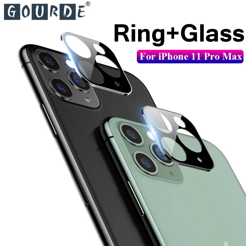 For iPhone 11 Pro Back Camera Lens Tempered Glass Film Max Case Cover Metal Protection Ring Screen Protector | Мобильные телефоны и