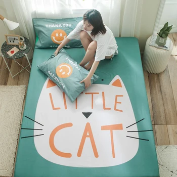 Slowdream 1piece Cartoon Cat Fitted Sheet Elastic Band Nordic Decor Mattress Rubber Band Sheet 100% Cotton Bedding Corner Sheet
Slowdream 1piece Cartoon Cat Fitted Sheet Elastic Band Nordic Decor Mattress Rubber Band Sheet 100% Cotton Bedding Corner Sheet