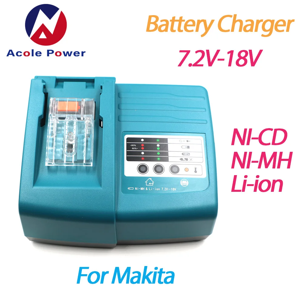 7.2V 18V NI-CD NI-MH Li-ion Battery Charger 3A Charging Current for Makita BL1830 BL1430 DC18SC DC18RA DC14SA DC18RC Power Tools
7.2V 18V NI-CD NI-MH Li-ion Battery Charger 3A Charging Current for Makita BL1830 BL1430 DC18SC DC18RA DC14SA DC18RC Power Tools