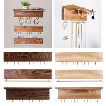 6x Rustic Wall-Mounted Jewelry Wood Rack Necklace Key Holder Organizers Kitchen 
6x Rustic Wall-Mounted Jewelry Wood Rack Necklace Key Holder Organizers Kitchen