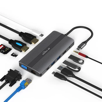Type-C Expansion Dock Dual HDMI VGA PD 12 In One Hub Mobile Phone Notebook Docking Station 4K HDMI Adapter Audio Frequency Micro
Type-C Expansion Dock Dual HDMI VGA PD 12 In One Hub Mobile Phone Notebook Docking Station 4K HDMI Adapter Audio Frequency Micro