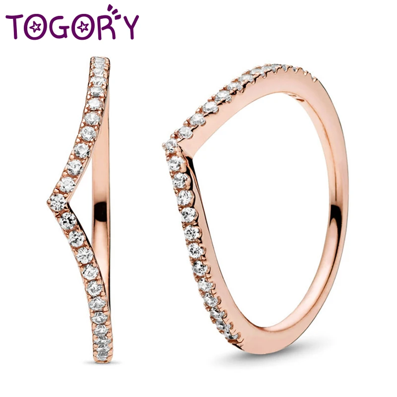TOGORY Rose Gold Silver Color Stackable Fine Ring Wishing Bone Finger Ring for Women Wife Wedding Engagement Jewelry Hot Sale
TOGORY Rose Gold Silver Color Stackable Fine Ring Wishing Bone Finger Ring for Women Wife Wedding Engagement Jewelry Hot Sale