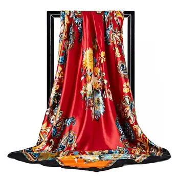 90*90cm Hijab Head Scarf Women Fashion Flower Print Square Scarves Spring Autumn Silk Scarves Printed Shawls
90*90cm Hijab Head Scarf Women Fashion Flower Print Square Scarves Spring Autumn Silk Scarves Printed Shawls