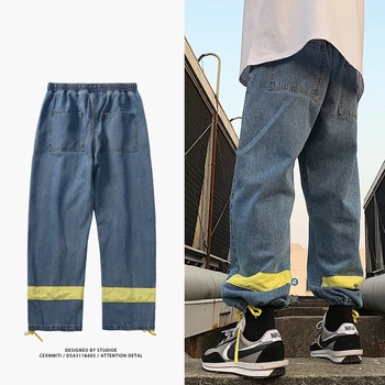 2020 Men's Loose Patch Baggy Homme Casual Pants Cargo Pocket Wash Jeans Fashion Trend Biker Denim Blue Color Trousers Size S-2XL
2020 Men's Loose Patch Baggy Homme Casual Pants Cargo Pocket Wash Jeans Fashion Trend Biker Denim Blue Color Trousers Size S-2XL