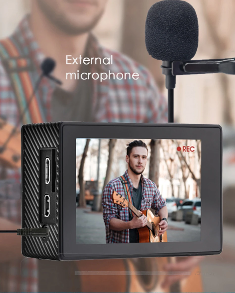 EKEN H9R Action Camera microphone