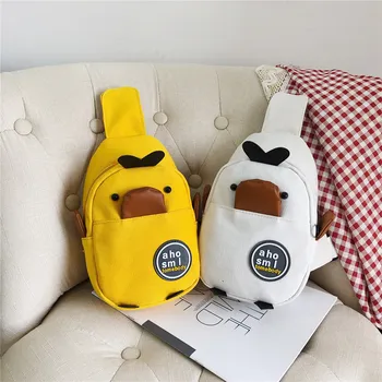 Chest bag female ins messenger bag ladies shoulder bag street casual canvas chest bag Korean version 
Chest bag female ins messenger bag ladies shoulder bag street casual canvas chest bag Korean version