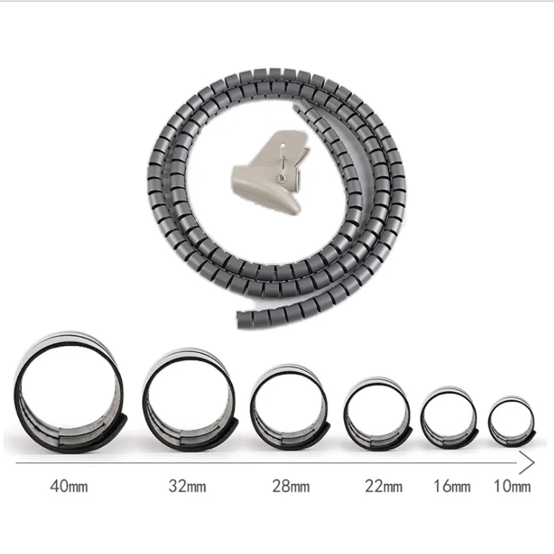 Sheath Winding Tube Spiral Range Cache Cable Cord Wire Organizer PC TV Winding Pipe Make The Wire Succinct
Sheath Winding Tube Spiral Range Cache Cable Cord Wire Organizer PC TV Winding Pipe Make The Wire Succinct