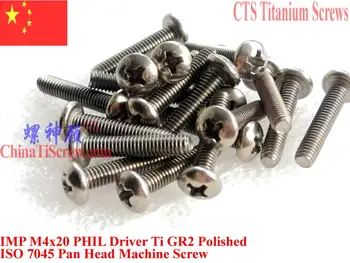 ISO 7045 Titanium screws M4x20 M4x25 M4x30 Pan Head Phillips Driver ISO 7045 Ti GR2 Polished 10 pcs
ISO 7045 Titanium screws M4x20 M4x25 M4x30 Pan Head Phillips Driver ISO 7045 Ti GR2 Polished 10 pcs