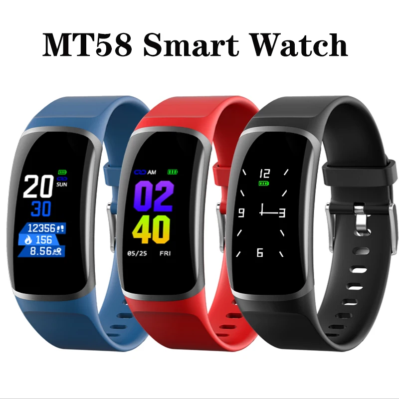 Smart Watch MT58 Smartwatch Heart Rate Blood Pressure Monitor Sports Smart Touch Wristband For Android IOS Watch Life Waterproof
Smart Watch MT58 Smartwatch Heart Rate Blood Pressure Monitor Sports Smart Touch Wristband For Android IOS Watch Life Waterproof
