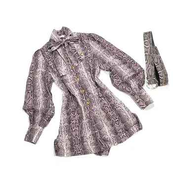 Top Quality Designer Clothes 2020 Autumn Newest Self Bow Tie Long Lantern Sleeve Real Crepe Silk Elegant Snakeskin Playsuits
Top Quality Designer Clothes 2020 Autumn Newest Self Bow Tie Long Lantern Sleeve Real Crepe Silk Elegant Snakeskin Playsuits