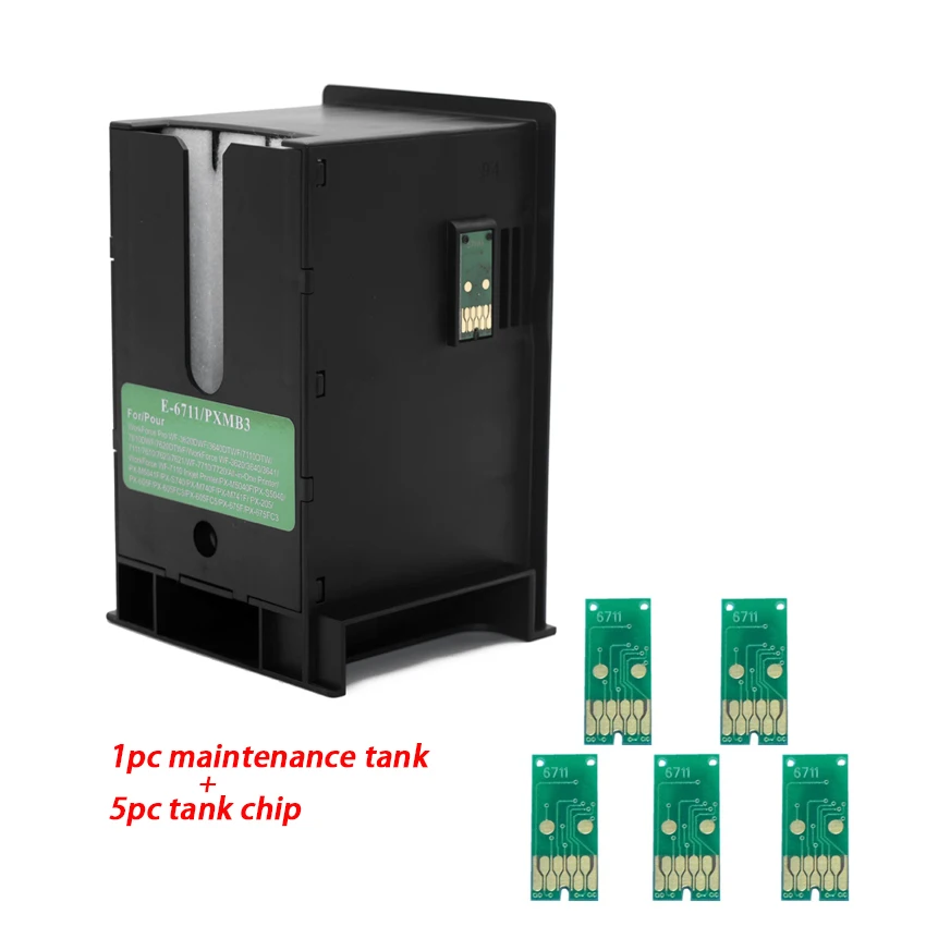 6711 T6711 Maintenance Tank For Epson WF-3620 3640 WF-7110 WF-7610 WF-7620 WF-7710 WF-7715 WF-7720 3450 3530 3010 L1455 printers
6711 T6711 Maintenance Tank For Epson WF-3620 3640 WF-7110 WF-7610 WF-7620 WF-7710 WF-7715 WF-7720 3450 3530 3010 L1455 printers