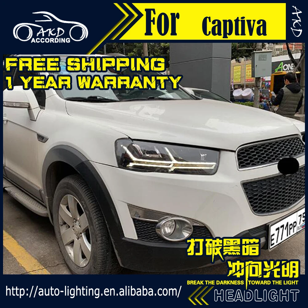 AKD Car Styling Head Lamp for Chevrolet Captiva Headlights 2011-2018 Captiva LED Headlight DRL LED High low beam dynamic signal