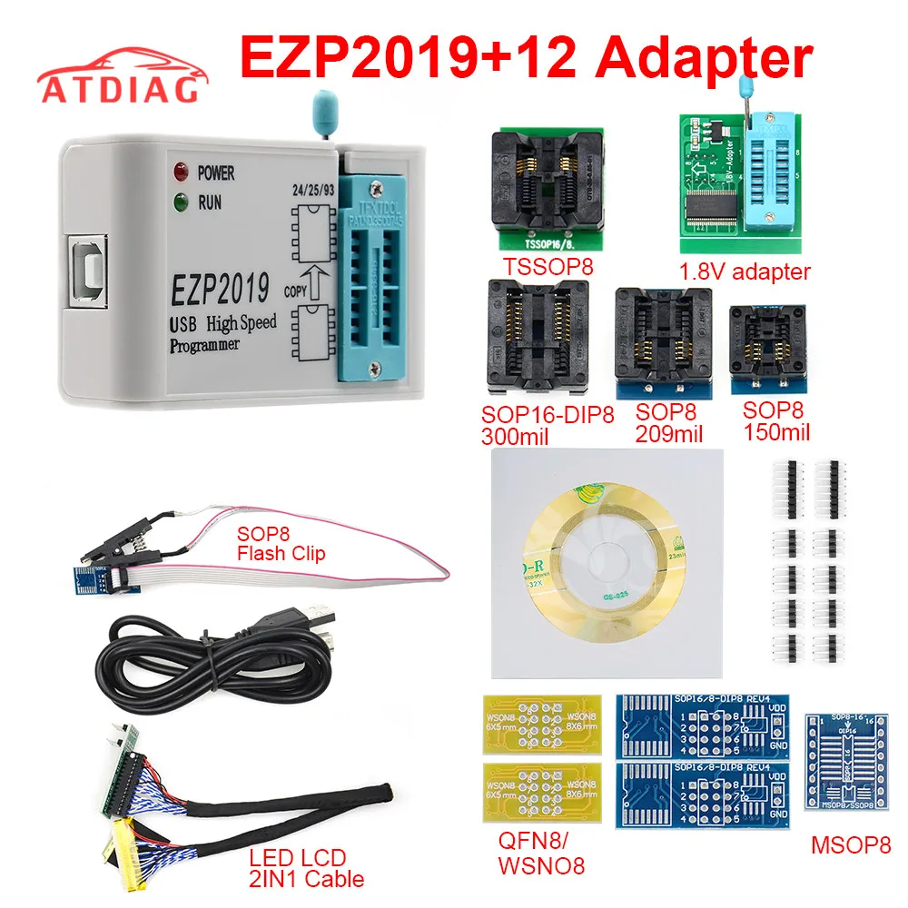 2019 Newest Version EZP2019 High-speed USB SPI Programmer ezp 2019 with 12 Support24 25 93 EEPROM 25 Flash BIOS Chip+7 Socket
2019 Newest Version EZP2019 High-speed USB SPI Programmer ezp 2019 with 12 Support24 25 93 EEPROM 25 Flash BIOS Chip+7 Socket