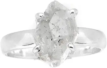 Genuine HERKIMER DIAMOND Ring 925 Sterling Silver, USA Size : 7.75, AR4269 
Genuine HERKIMER DIAMOND Ring 925 Sterling Silver, USA Size : 7.75, AR4269