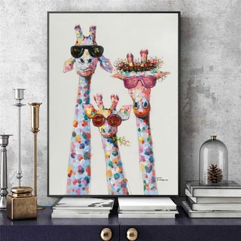 Kids Room Funny Giraffe Family with Glasses Canvas Print Pictures Colorful Cat Wall Art Poster and Print for Living Room Decor
Kids Room Funny Giraffe Family with Glasses Canvas Print Pictures Colorful Cat Wall Art Poster and Print for Living Room Decor