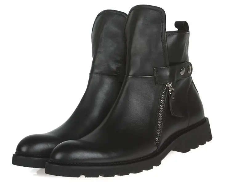 New fashion High top pointed toe Martin shoes black men's boots Winter formal genuine leather men boots slip on men ankle boots
New fashion High top pointed toe Martin shoes black men's boots Winter formal genuine leather men boots slip on men ankle boots